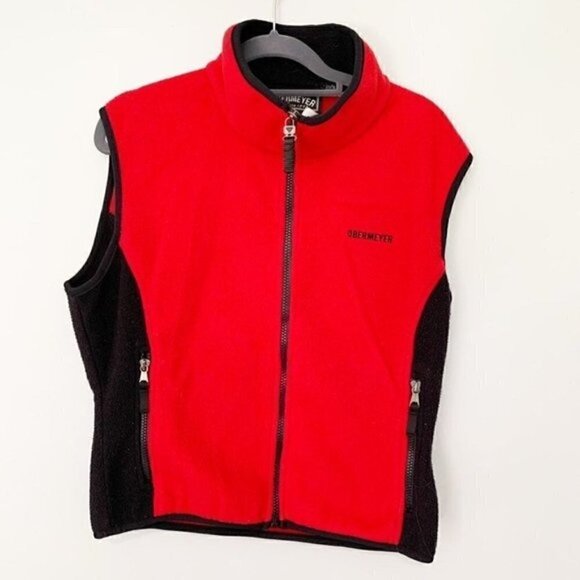 5/$25 Obermeyer red and black fleece vest - Picture 1 of 8